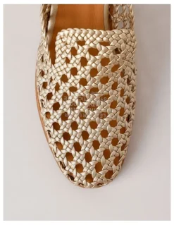 Zazou Aria Flat Shoes in Gold